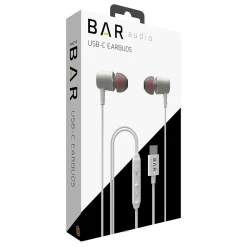 cellhelmet Bar Audio Earbuds, USB-C Connector, White (BAR-IN-EAR-TYPE-C)