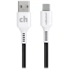 cellhelmet Charge and Sync USB-C to USB-A Round Cable, 6' (CABLE-C-A-6-R-G)