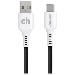 cellhelmet Charge and Sync USB-C to USB-A Round Cable, 6' (CABLE-C-A-6-R-G)