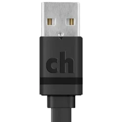 cellhelmet Charge and Sync USB-A to Micro USB Flat Cable, 3' (CABLE-F-MICRO-3-B)