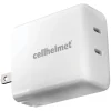 cellhelmet Dual Wall Black Charger with 2 USB-C Ports, 20-Watt, White (WALL-PD-20W-C-C)