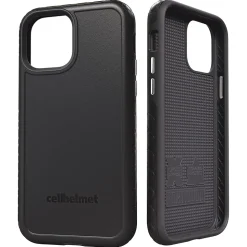 cellhelmet Fortitude Rugged Case for iPhone 12/12 Pro, Shock Absorbing, Black (CHELCFORTI61OB)