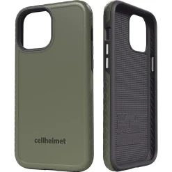 cellhelmet Fortitude Rugged Case for iPhone 12 Pro Max, Shock Absorbing, Olive Drab Green (CHELCFORTI67OD)