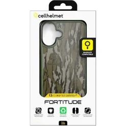 cellhelmet Fortitude Series MagSafe Phone Case for iPhone 16 Plus, Shock Absorbing, Mossy Oak Bottom Lands (CF-105-MO)
