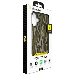 cellhelmet Fortitude Series MagSafe Phone Case for iPhone 16 Plus, Shock Absorbing, Mossy Oak Bottom Lands (CF-105-MO)