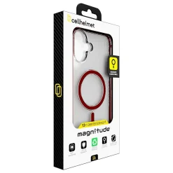 cellhelmet Magnitude Series MagSafe Phone Case for iPhone 16 Plus, Shock Absorbing, Lava Red (CM-105-LR)