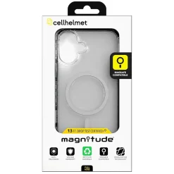 cellhelmet Magnitude Series MagSafe Phone Case for iPhone 16 Plus, Shock Absorbing, Crystal Clear (CM-105-CC)