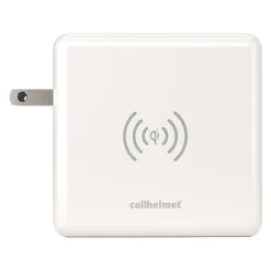 cellhelmet Multi-Charge Pro 8,000 mAh Power Bank and Qi Wireless Charger with 1 USB-C and 2 USB Outputs, White (CHQi-ALL)