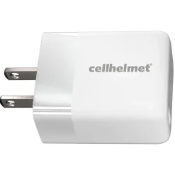 cellhelmet Single-USB Power Delivery Wall Charger with USB-C to USB-C Round Cable, 3 ft., 25-Watt, White (WALL-PD-25W+R-C)