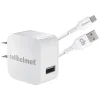 cellhelmet Single-USB Wall Charger with USB-C to USB-A Round Cable, 3 ft., 2.4-Amp, White (WALL-2.4+R-C-A-W)