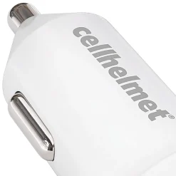 cellhelmet Single-USB-C Power Delivery Car Charger, 25-Watt, White (CAR-PD-25W-W)