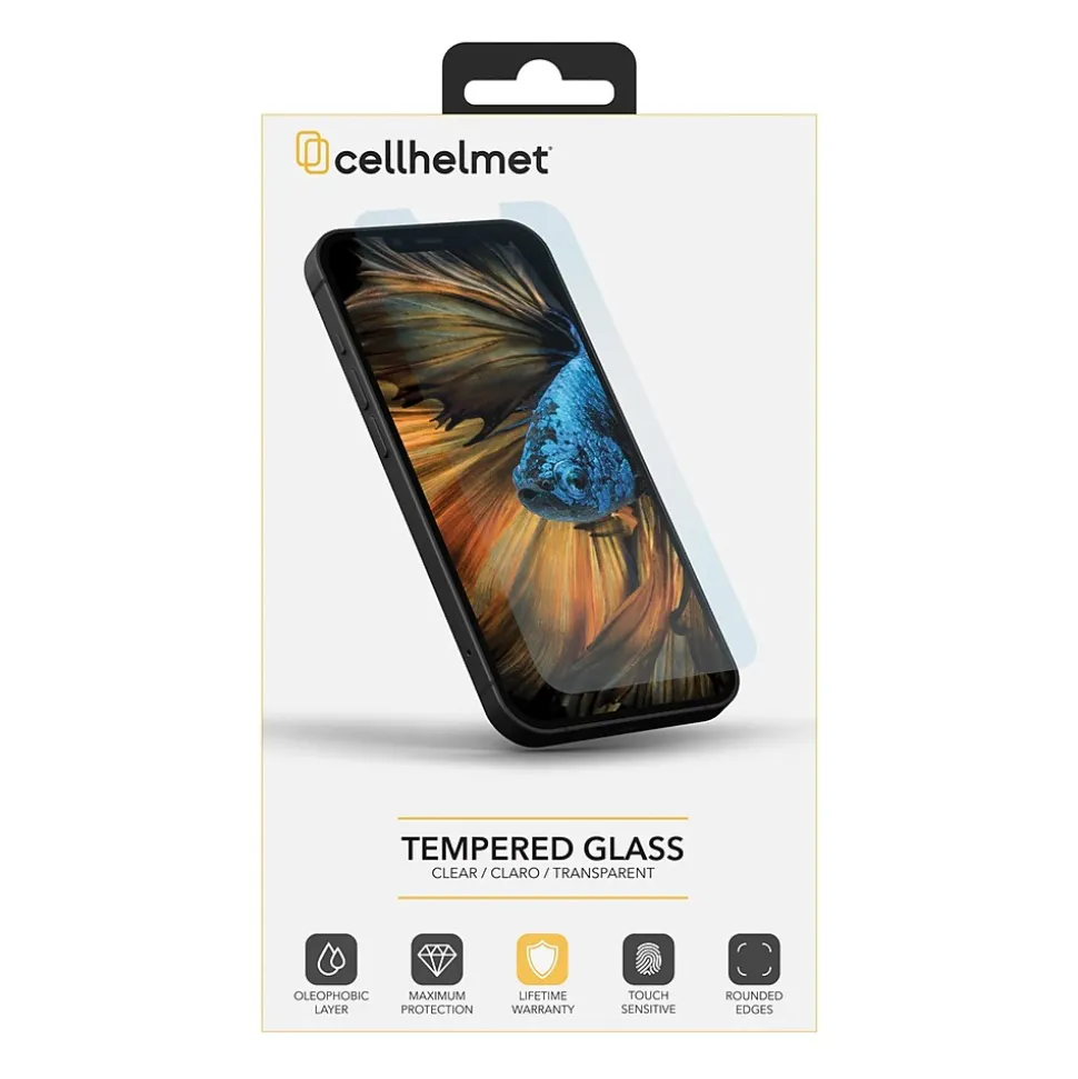 cellhelmet Tempered Glass Screen Protector for iPhone 15 Pro Max (Temp-i15ProMax-67)