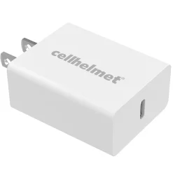cellhelmet 20-Watt Single-USB Power Delivery Wall Charger with USB-C to Lightning Round Cable, 3 Feet (WALL-PD-20W+R-LIGHT)