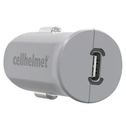 cellhelmet 27-Watt USB-C PD Car Charger with USB-C to USB-C Flat Cable, 3 Feet (CAR-PD-1-C-C-G)