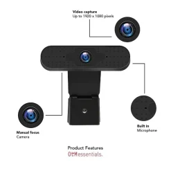 Centon OTM Basics 1080p Webcam, Black (OB-AKK)
