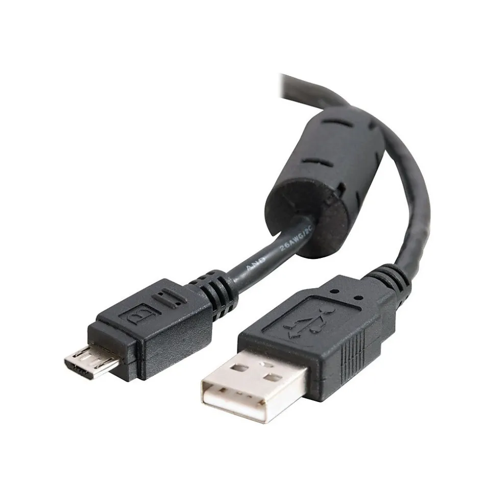 C2G 3.28' Micro USB 2.0 Type A Male To Type B Male Cable, Black (27364)41