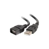 C2G 3.3' Type-A USB Female/Male Extension Cable, Black