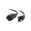 C2G 6ft 18 AWG Outlet Saver Power Extension Cord (NEMA 5-15P to NEMA 5-15R) Power Extension Cable 6 Ft