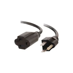 C2G 6ft 18 AWG Outlet Saver Power Extension Cord (NEMA 5-15P to NEMA 5-15R) Power Extension Cable 6 Ft