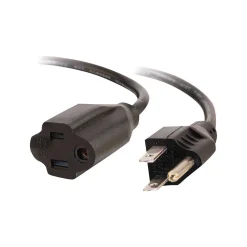C2G 6ft 18 AWG Outlet Saver Power Extension Cord (NEMA 5-15P to NEMA 5-15R) Power Extension Cable 6 Ft
