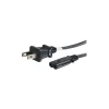 C2G 2-Slot Non-Polarized, Power Cable, 6 Ft (27398)