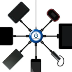 ChargeHub USB Charging Station for Multiple Brands, Blue (CRGRD-X7-004)