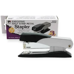 Charles Leonard Executive Half Strip Metal Stapler, 30 Sheet Capacity, Gray/Black, Pack of 6 (CHL82405-6)