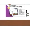 Charles Leonard Magnetic Dry Erase Whiteboard/Cork board ,Tin Frame, 17" x 23" (CHL35415)