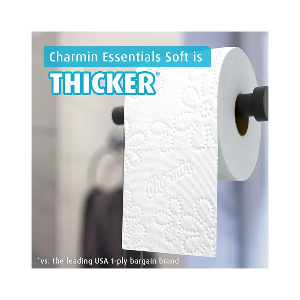 Charmin Essentials Soft Mega Toilet Paper, 2-Ply, White, 330 Sheets/Roll, 9 Rolls/Pack, 4 Packs/Carton (04536)