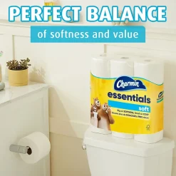 Charmin Essentials Soft Toilet Paper, 2-Ply, White, 330 Sheets/Roll, 10 Rolls/Pack, 3 Packs/Carton (04534)