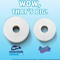 Charmin Essentials Soft Toilet Paper, 2-Ply, White, 330 Sheets/Roll, 10 Rolls/Pack, 3 Packs/Carton (04534)