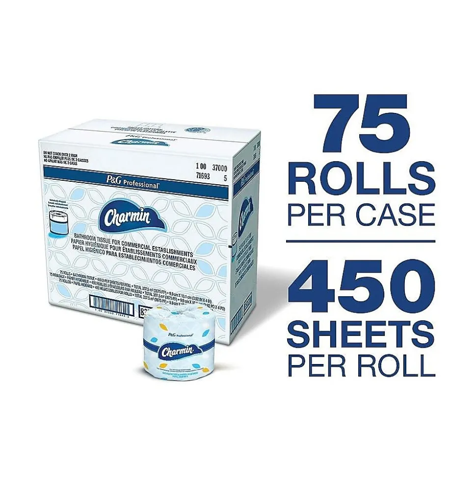 Charmin Individually Wrapped Toilet Paper, 2-Ply, 450 Sheets/Roll, 75 Rolls/Carton