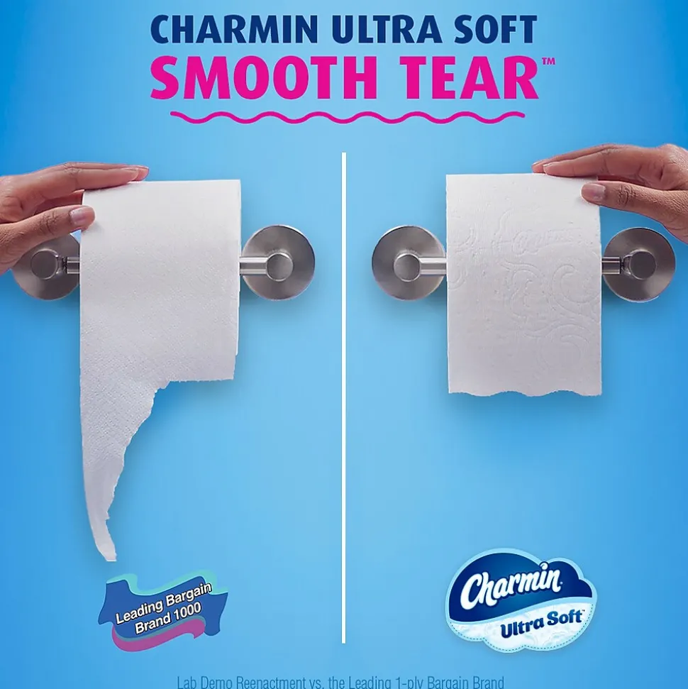 Charmin Ultra Soft Mega Toilet Paper, 2-Ply, White, 224 Sheets/Roll, 30 Rolls/Pack (01537)