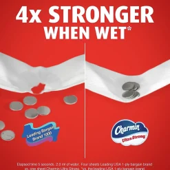 Charmin Ultra Strong Mega Toilet Paper, 2-ply, White, 220 Sheets/Roll, 18 Rolls/Case (01560/52084)