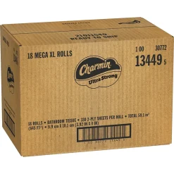 Charmin Ultra Strong Mega XL Toilet Paper, 2-Ply, White, 330 Sheets/Roll, 18 Rolls/Pack (04308)