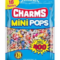 Charms Mini Pops Lollipops, Assorted Flavors, 71.96 oz., 400 Pieces (CRM34006)