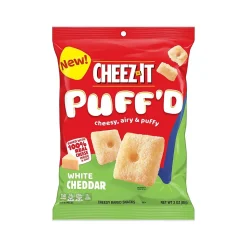 Cheez-It Puff'd Snack Crackers, White Cheddar, 3 Oz., 6/Carton (2410000024)