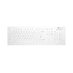 Cherry AK-C8112 Medical Wireless Ergonomic Keyboard, White (AK-C8112F-FUS-W/US)