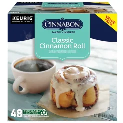 Cinnabon® Classic Cinnamon Roll Coffee, Keurig® K-Cup® Pods, Light Roast, 48/Box (373156)