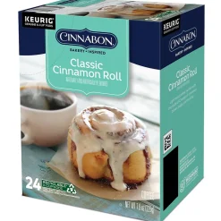 Cinnabon Classic Cinnamon Roll Coffee Keurig® K-Cup® Pods, Light Roast, 24/Box (6305)