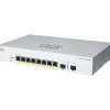 Cisco 220 8-Port Gigabit Ethernet Managed Switch, Silver (CBS2208PE2GNA)