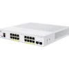 Cisco 350 16-Port Gigabit Ethernet Managed Switch, Silver (CBS35016PE2GNA)
