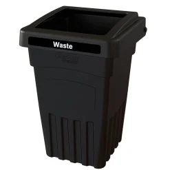 CleanRiver BevvyBin Trash Can, 8 Gallon, Black (BEVVY8-1-BK)