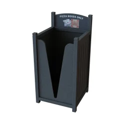 CleanRiver Excel Plastic Pizza Box Recycling Bin, 57 Gallon, Gray (PZA)