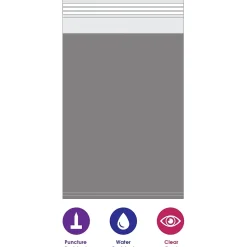 Clear View Poly Mailers, Clear/White, 14