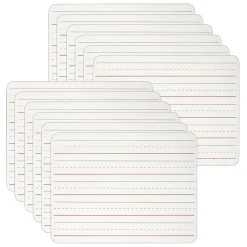 CLI 1-Sided Melamine Mobile Dry-Erase Whiteboard, 9" x 12", 12/Bundle (CHL35115-12)