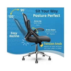 Click365 Ergonomic Fabric/Mesh Swivel Task Chair, Gray (CCHR10003B)
