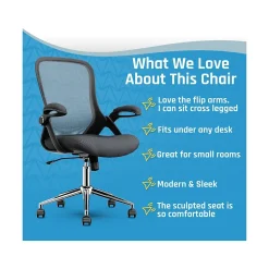 Click365 Ergonomic Fabric/Mesh Swivel Task Chair, Gray (CCHR10003B)