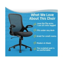 Click365 Ergonomic Fabric/Mesh Swivel Task Chair, Black (CCHR10003A)