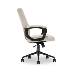 Click365 Transform 3.0 Ergonomic Vegan Leather Swivel Desk Chair, White (CCHR10008C)